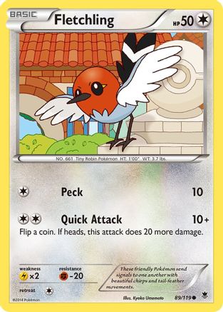 Fletchling (89) Reverse Holofoil - XY Phantom Forces