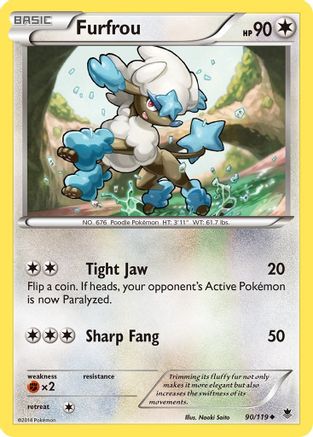 Furfrou (90) Reverse Holofoil - XY Phantom Forces