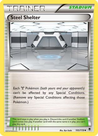Steel Shelter (105) Reverse Holofoil - XY Phantom Forces