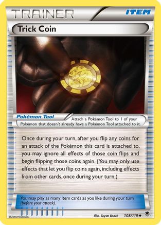 Trick Coin (108) Reverse Holofoil - XY Phantom Forces