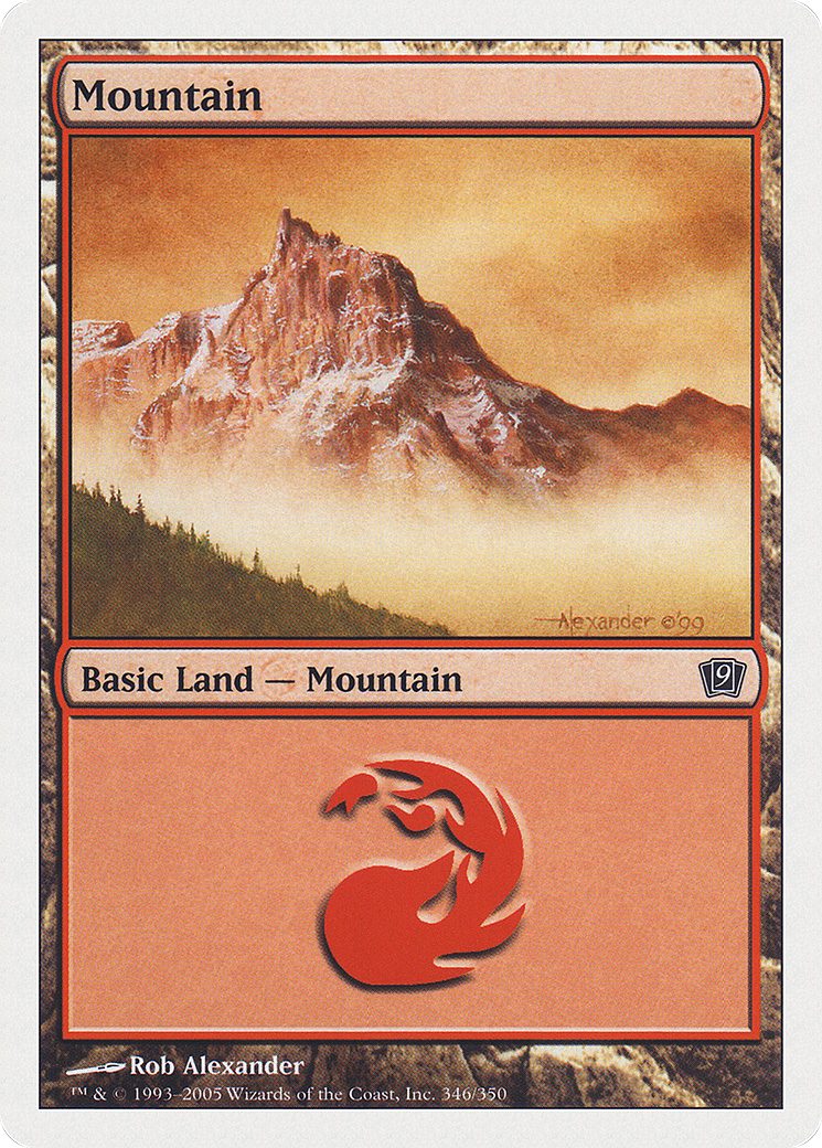 Mountain (346) Foil - Ninth Edition