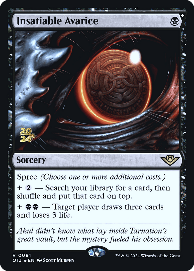 Insatiable Avarice (091) Foil - Outlaws of Thunder Junction Promos