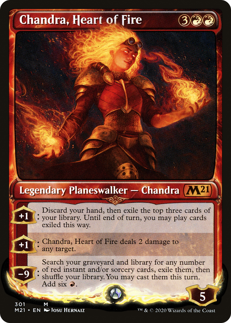 Chandra, Heart of Fire (Showcase) (301) - Core Set 2021