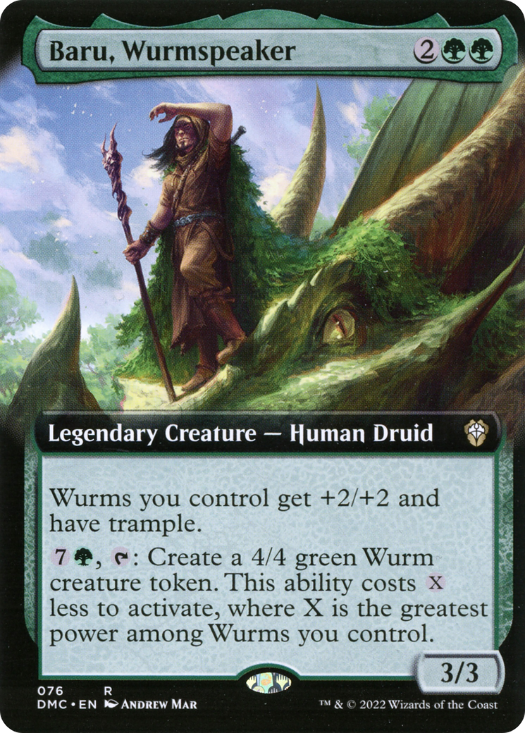 Baru, Wurmspeaker (Extended Art) (076) Foil - Dominaria United Commander