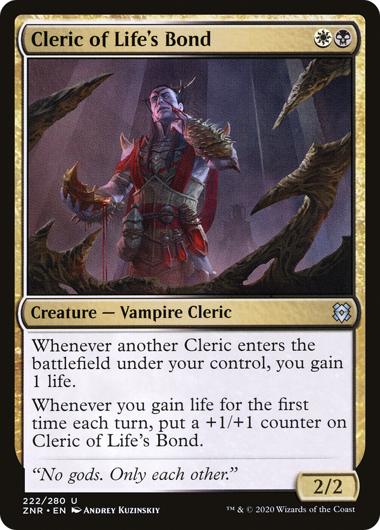 Cleric of Life's Bond (222) Foil - Zendikar Rising