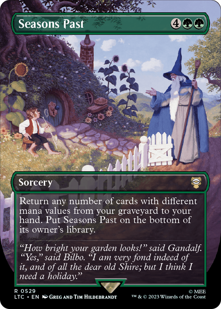 Seasons Past (Borderless) (529) Foil - Tales of Middle-earth Commander