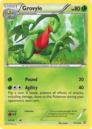 Grovyle (7) Reverse Holofoil - XY Primal Clash
