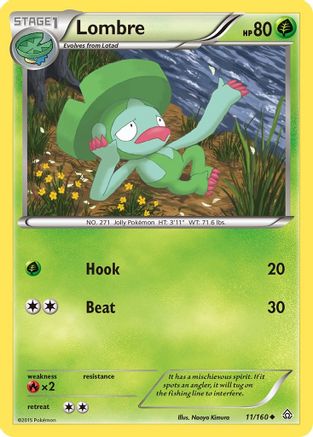 Lombre (11) Reverse Holofoil - XY Primal Clash