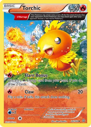 Torchic (Omega) (26) Reverse Holofoil - XY Primal Clash