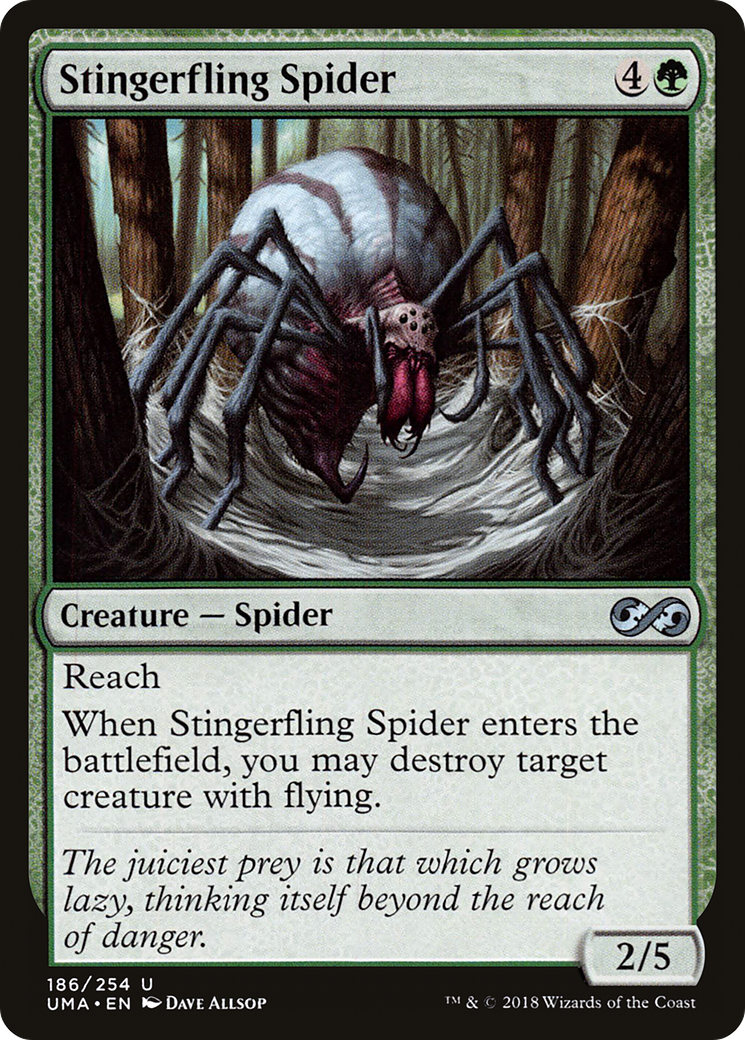Stingerfling Spider (186) Foil - Ultimate Masters