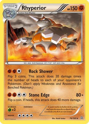 Rhyperior (76) Reverse Holofoil - XY Primal Clash