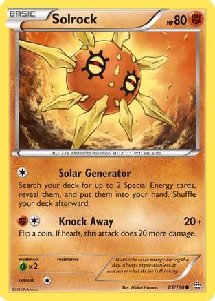Solrock (83) Reverse Holofoil - XY Primal Clash