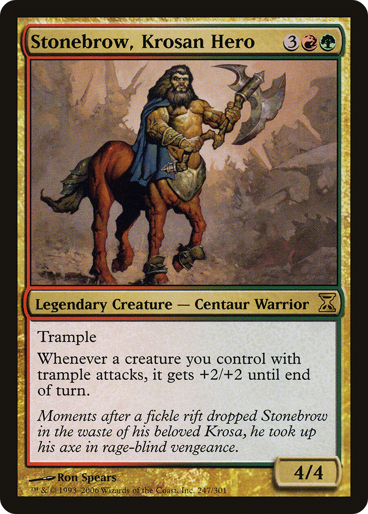 Stonebrow, Krosan Hero (247) Foil - Time Spiral