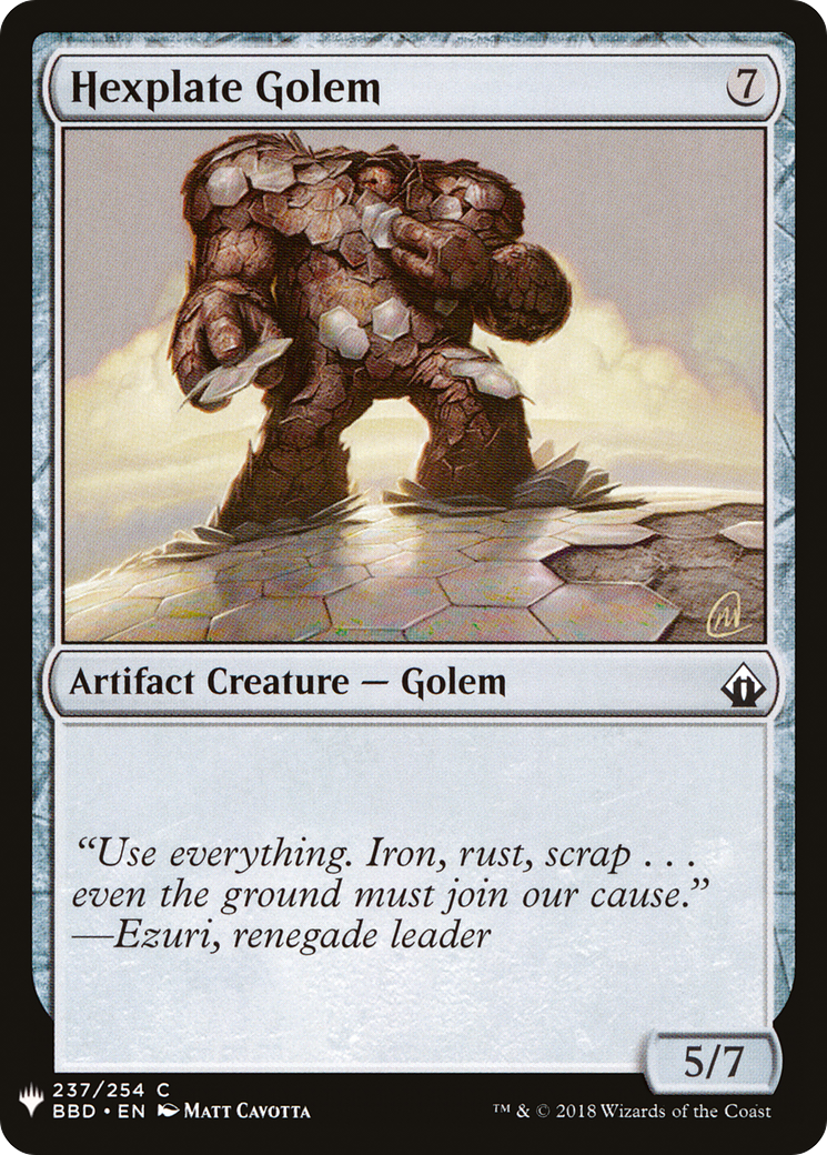 Hexplate Golem (BBD-237) - The List