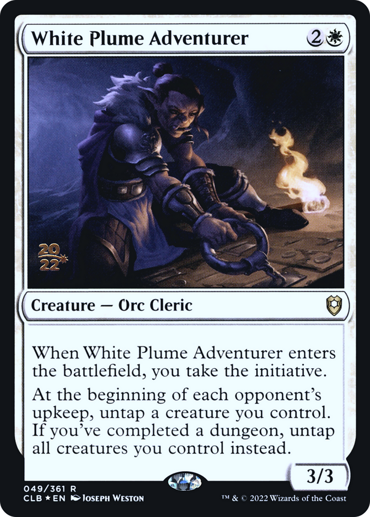 White Plume Adventurer (49s) Foil - Battle for Baldur's Gate Promos