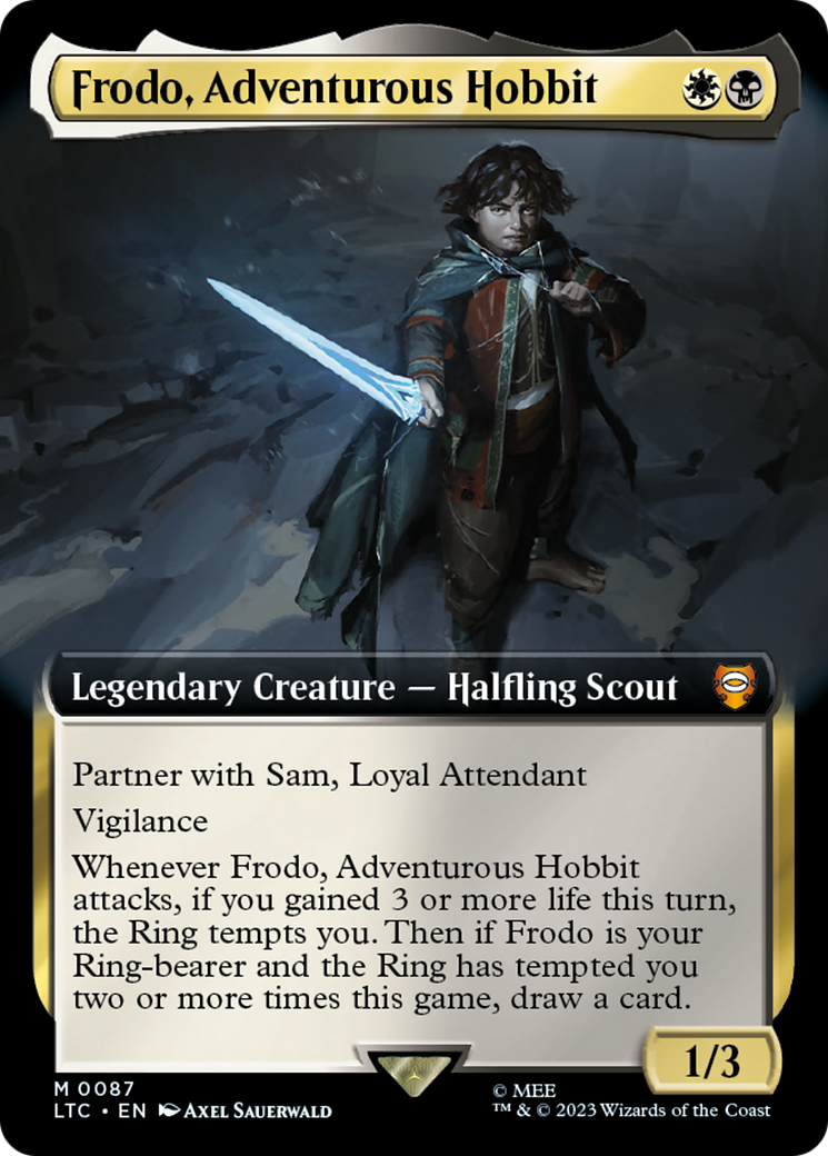Frodo, Adventurous Hobbit (Extended Art) (087) Foil - Tales of Middle-earth Commander