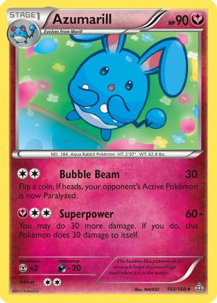 Azumarill (103) Reverse Holofoil - XY Primal Clash