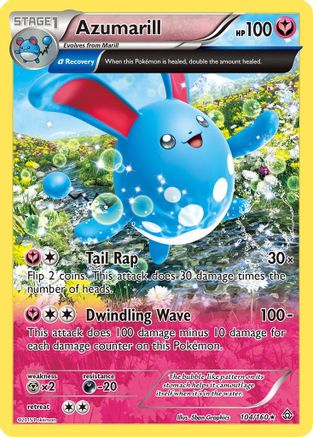 Azumarill (Alpha) (104) Reverse Holofoil - XY Primal Clash