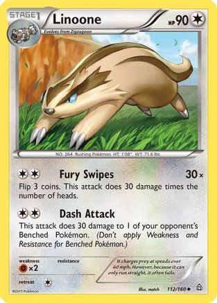 Linoone (112) Reverse Holofoil - XY Primal Clash