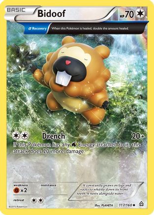 Bidoof (Alpha) (117) Reverse Holofoil - XY Primal Clash