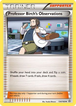Professor Birch's Observations (134) Reverse Holofoil - XY Primal Clash