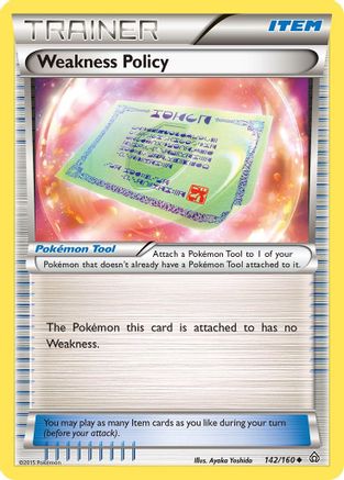 Weakness Policy (142) Reverse Holofoil - XY Primal Clash