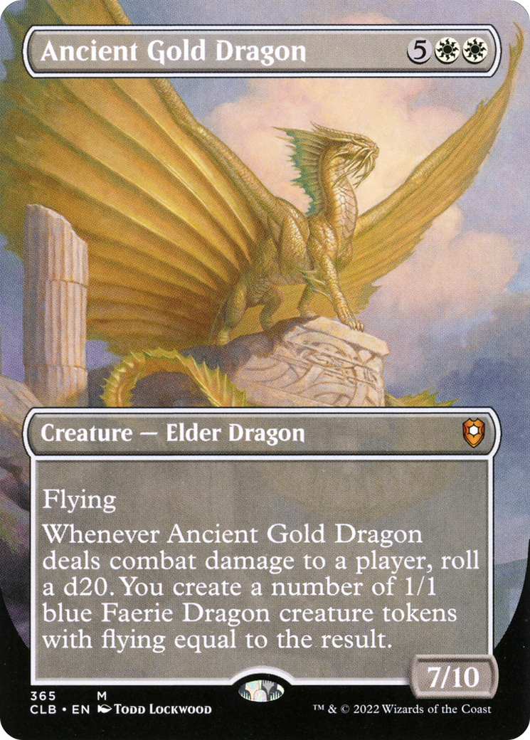 Ancient Gold Dragon (Borderless) (365) - Commander Legends: Battle for Baldur's Gate