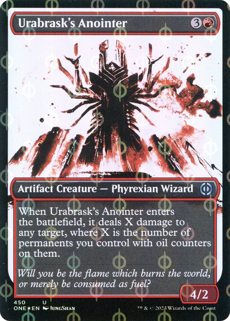Urabrask's Anointer (Showcase) (Step-and-Compleat Foil) (Showcase) (450) Foil - Phyrexia: All Will Be One