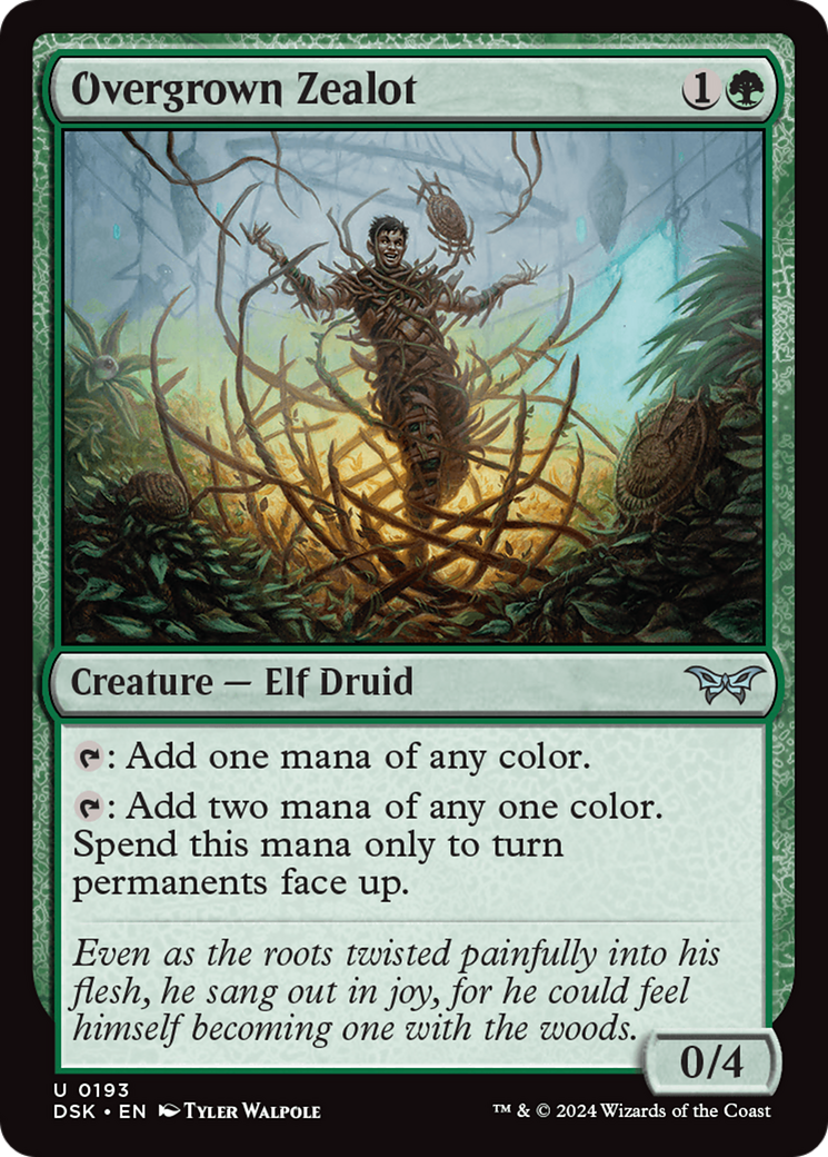 Overgrown Zealot (193) Foil - Duskmourn: House of Horror