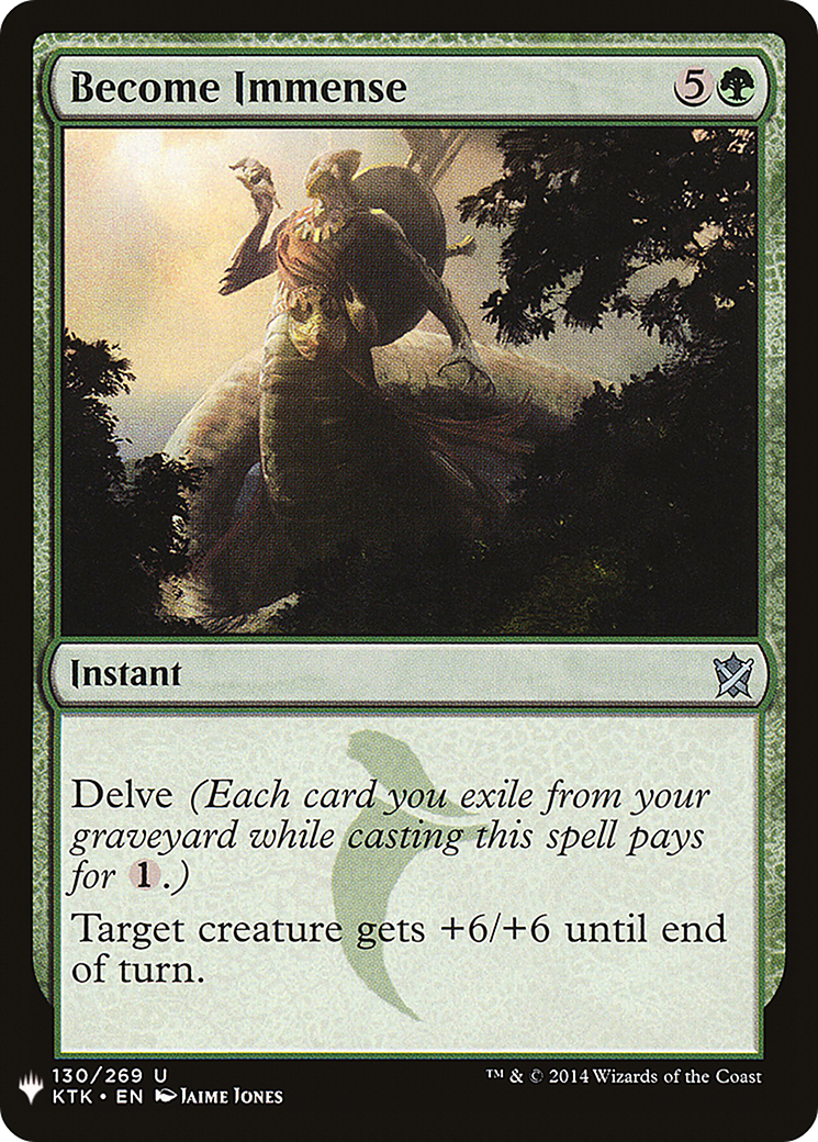 Become Immense (KTK-130) - The List