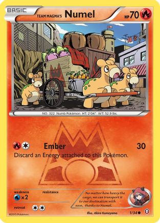 Team Magma's Numel (1) Reverse Holofoil - Double Crisis