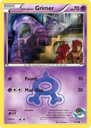 Team Aqua's Grimer (7) Reverse Holofoil - Double Crisis