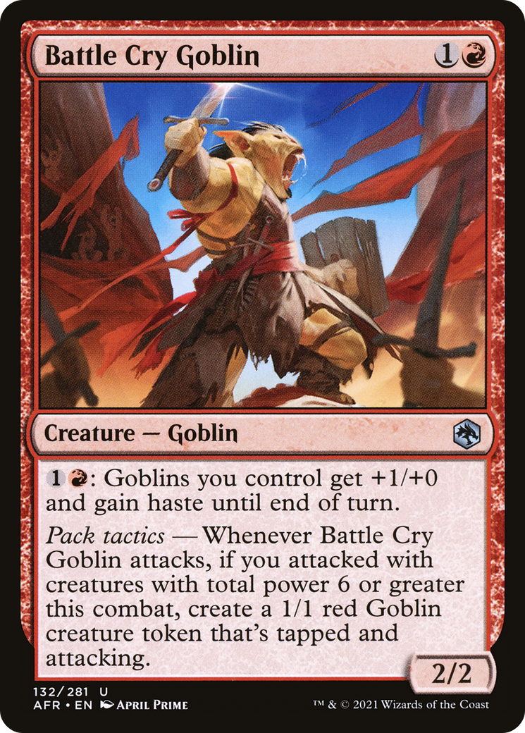 Battle Cry Goblin (132) Foil - Adventures in the Forgotten Realms