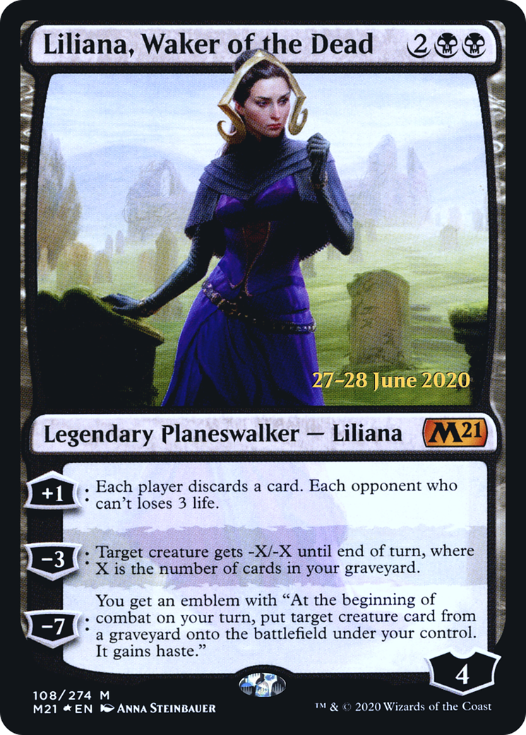 Liliana, Waker of the Dead (108s) Foil - Core Set 2021 Promos