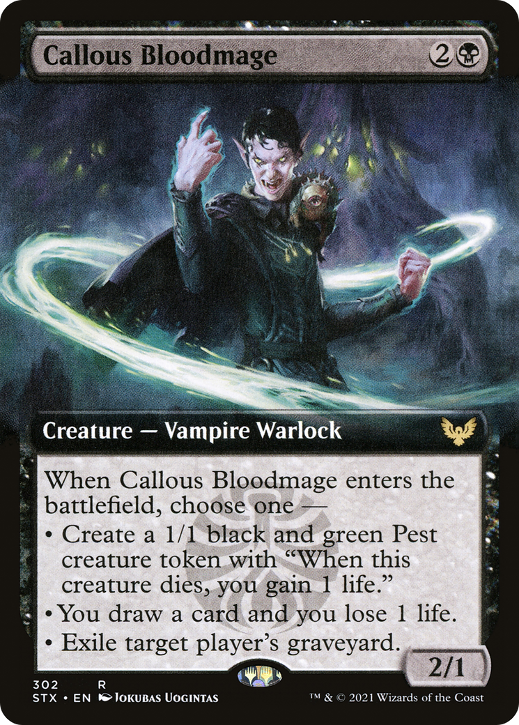 Callous Bloodmage (Extended Art) (302) Foil - Strixhaven: School of Mages