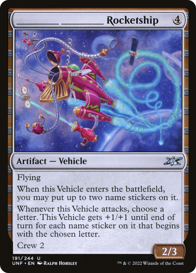 _______ _______ Rocketship (191) - Unfinity
