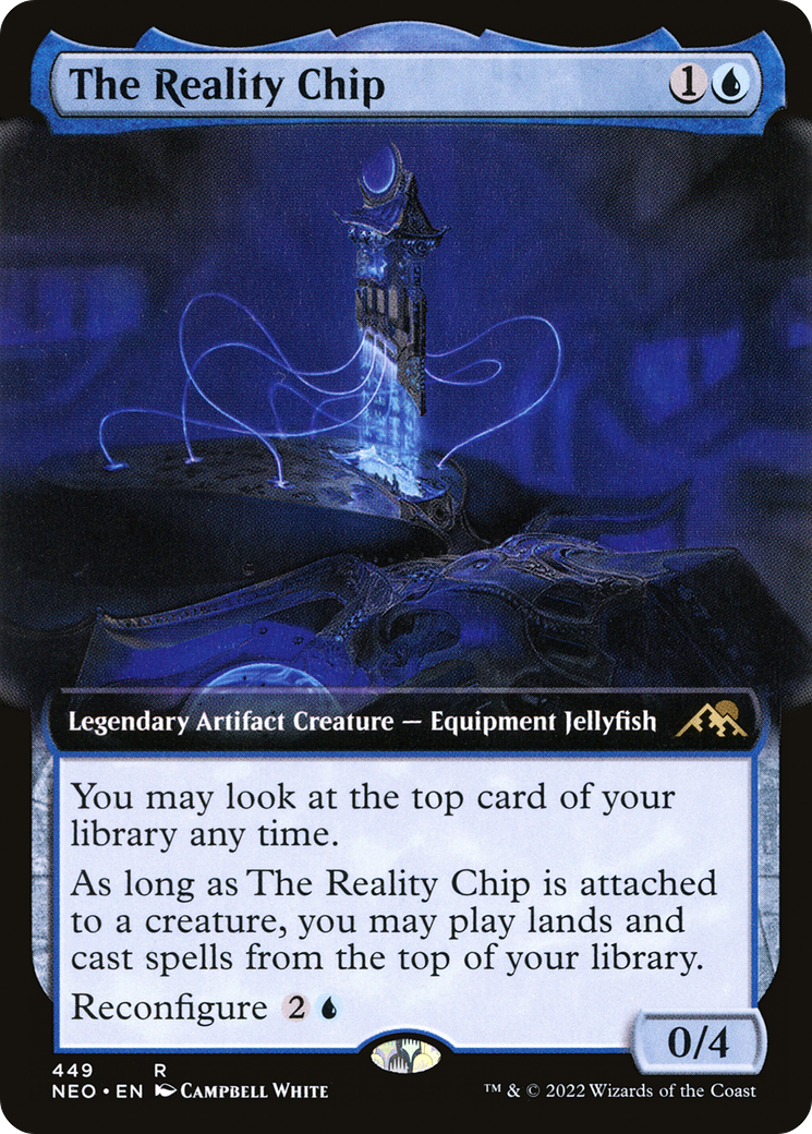 The Reality Chip (Extended Art) (449) Foil - Kamigawa: Neon Dynasty