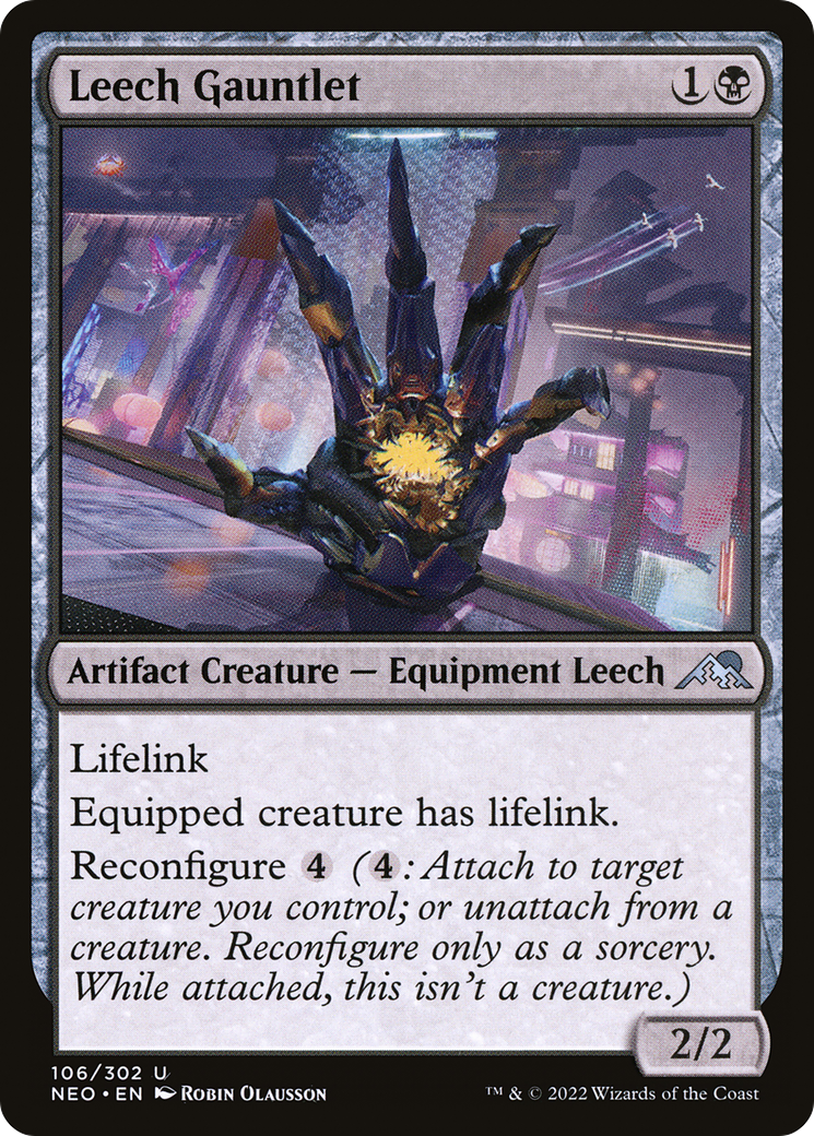 Leech Gauntlet (106) Foil - Kamigawa: Neon Dynasty