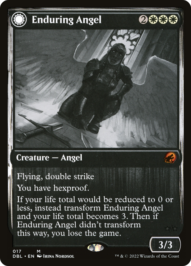 Enduring Angel // Angelic Enforcer (017) Foil - Innistrad: Double Feature