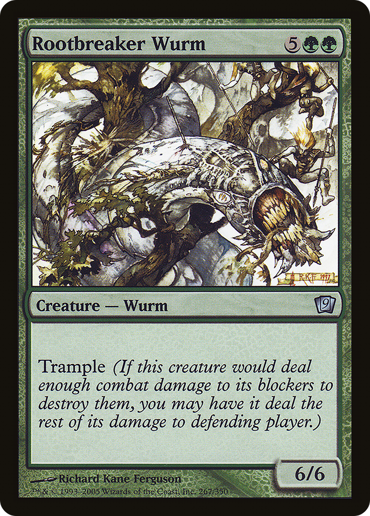 Rootbreaker Wurm (267) Foil - Ninth Edition
