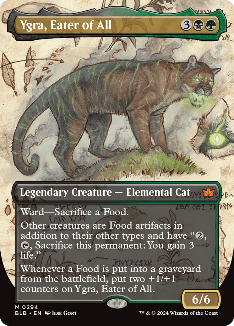 Ygra, Eater of All (Borderless) (Showcase) (294) Foil - Bloomburrow