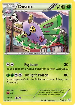 Dustox (7) Reverse Holofoil - XY Roaring Skies