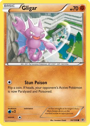 Gligar (36) Reverse Holofoil - XY Roaring Skies