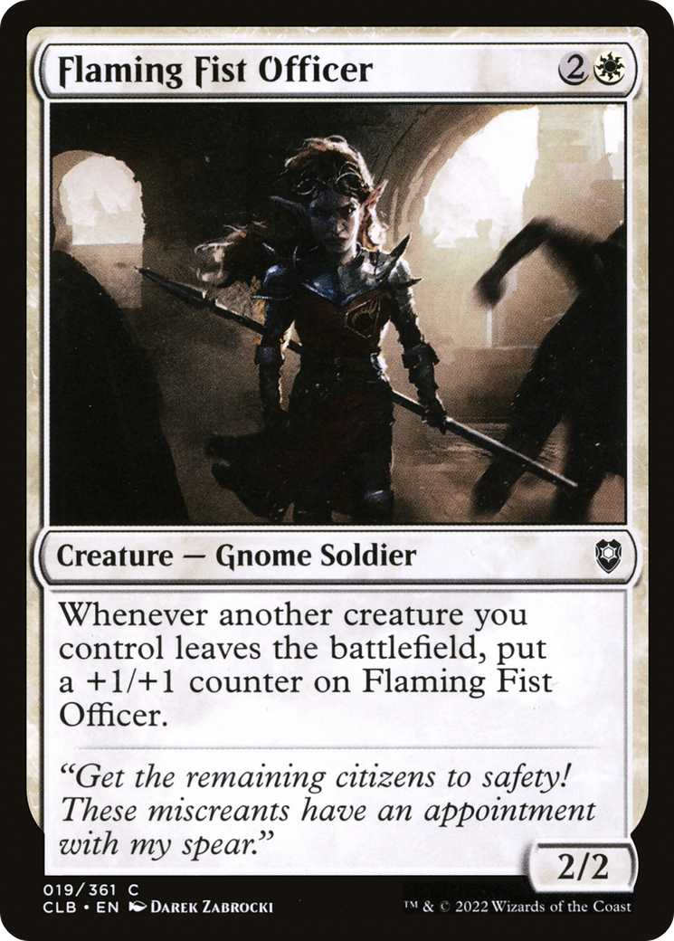 Flaming Fist Officer (019) Foil - Commander Legends: Battle for Baldur's Gate