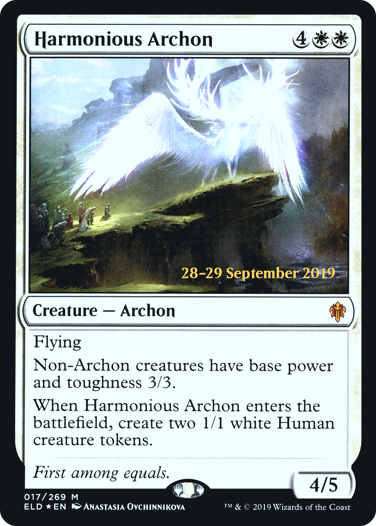 Harmonious Archon (017) Foil - Throne of Eldraine Promos