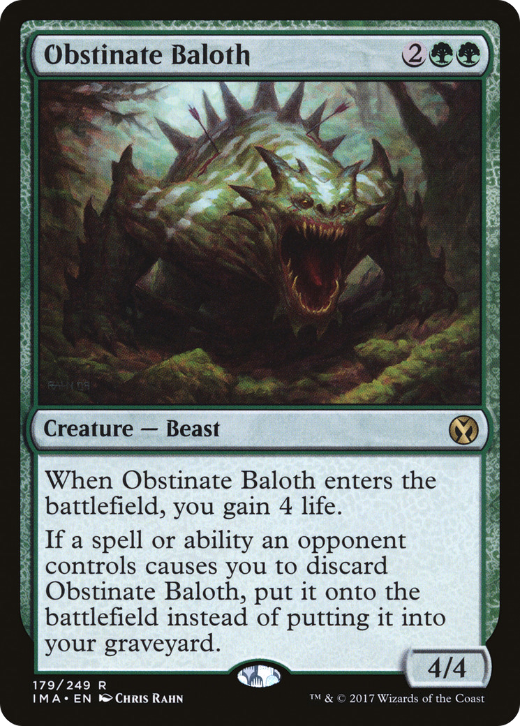Obstinate Baloth (179) Foil - Iconic Masters
