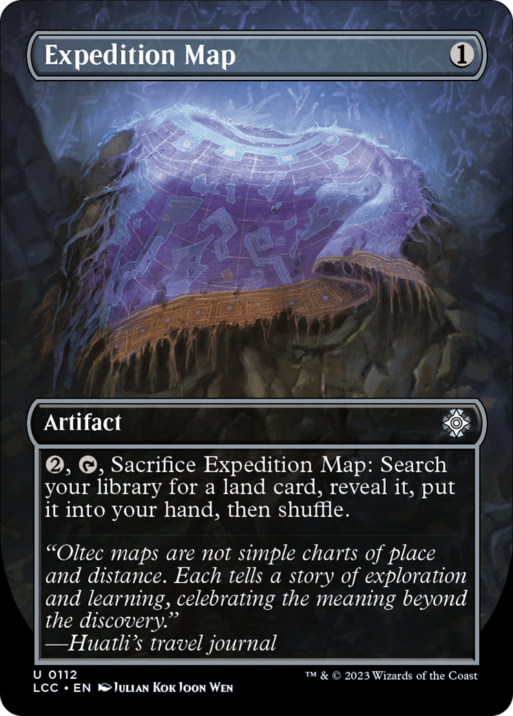 Expedition Map (Borderless) (112) Foil - The Lost Caverns of Ixalan Commander