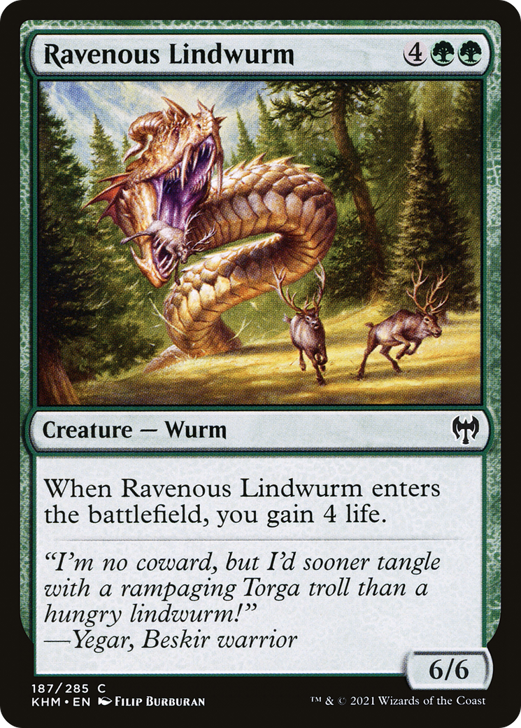 Ravenous Lindwurm (187) Foil - Kaldheim