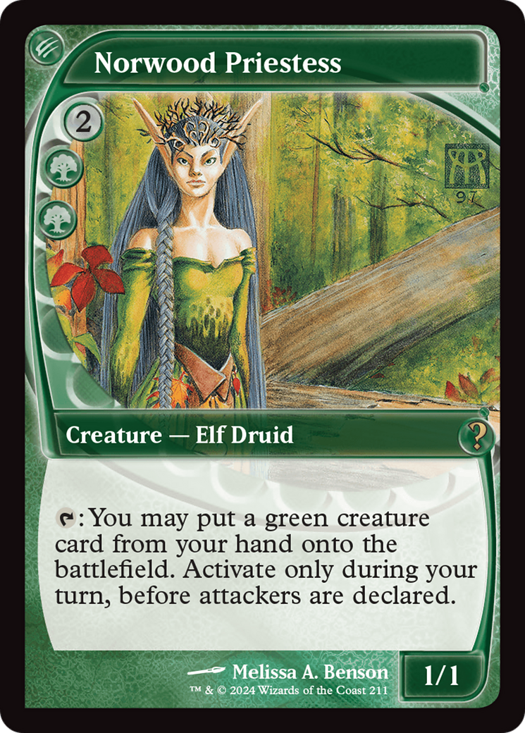 Norwood Priestess (Future Sight) (211) Foil - Mystery Booster 2