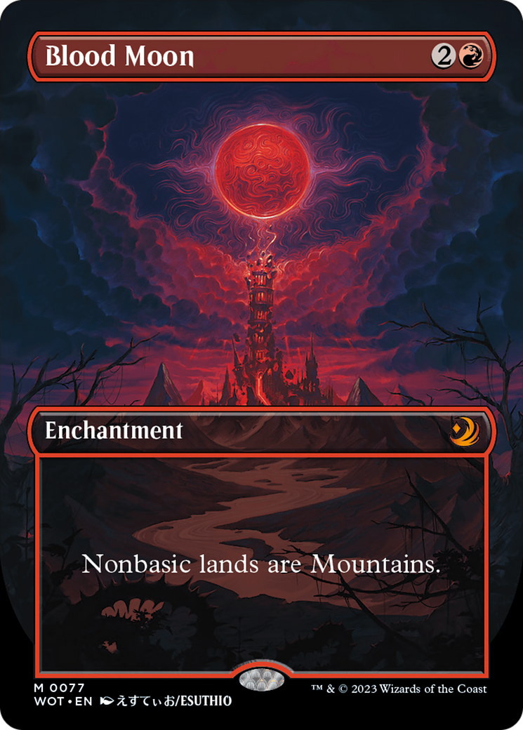 Blood Moon (Anime Borderless) (077) Foil - Wilds of Eldraine: Enchanting Tales